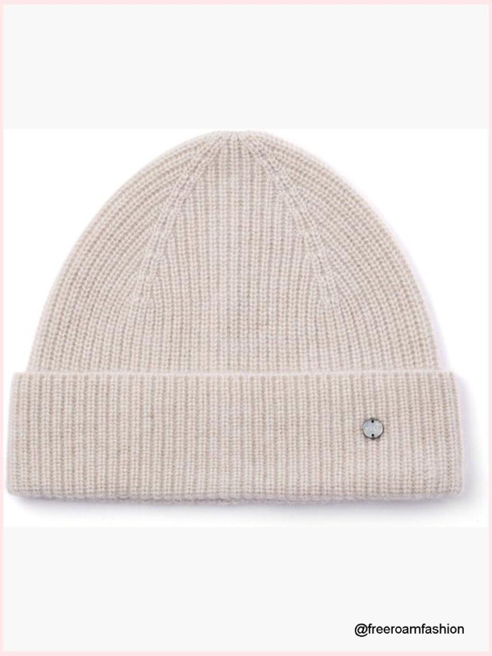 100% Pure Cashmere Beanie Cuff Knit Winter Hat Skullies Beanies
